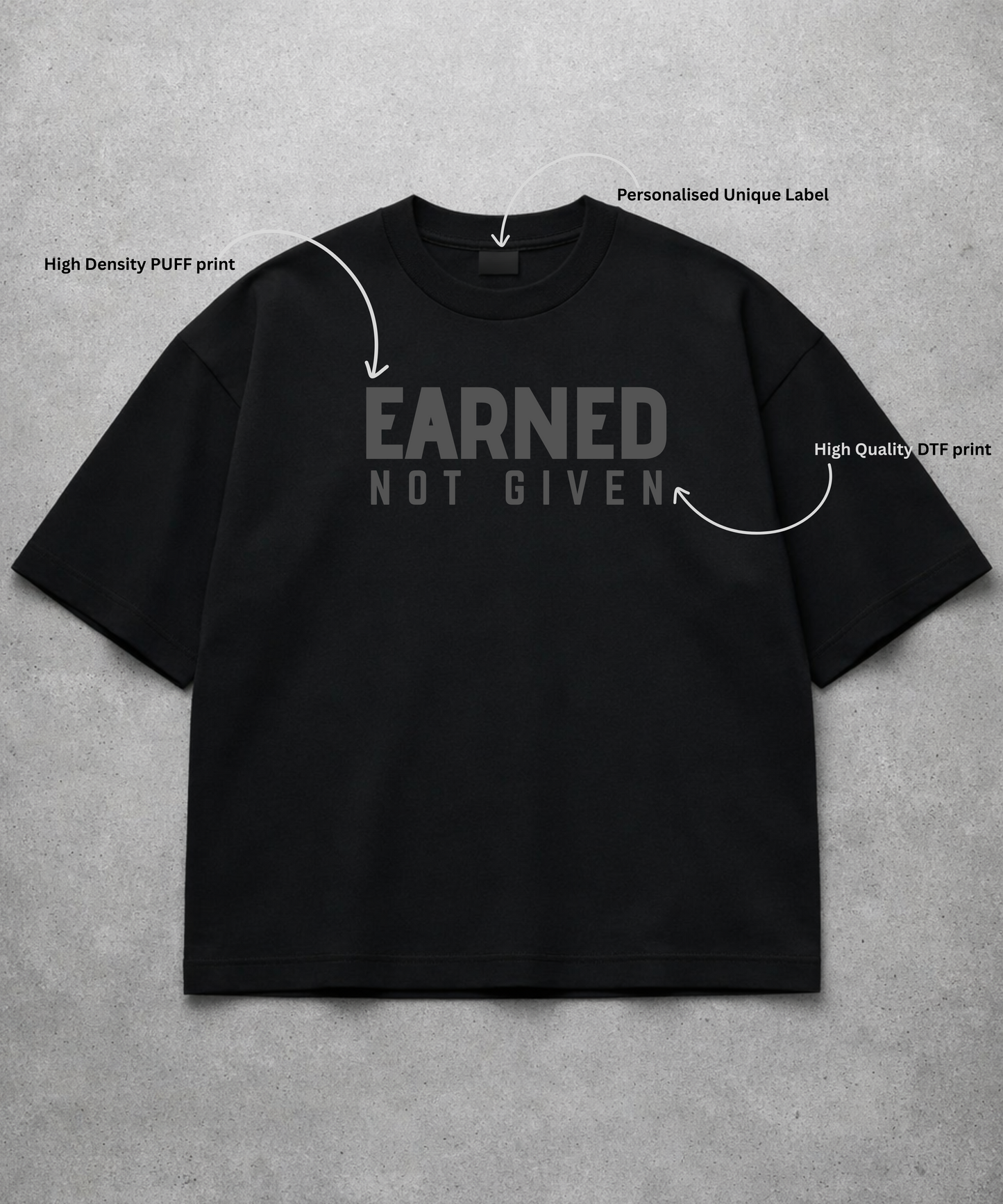 French Terry overused Dropshoulder tshirt