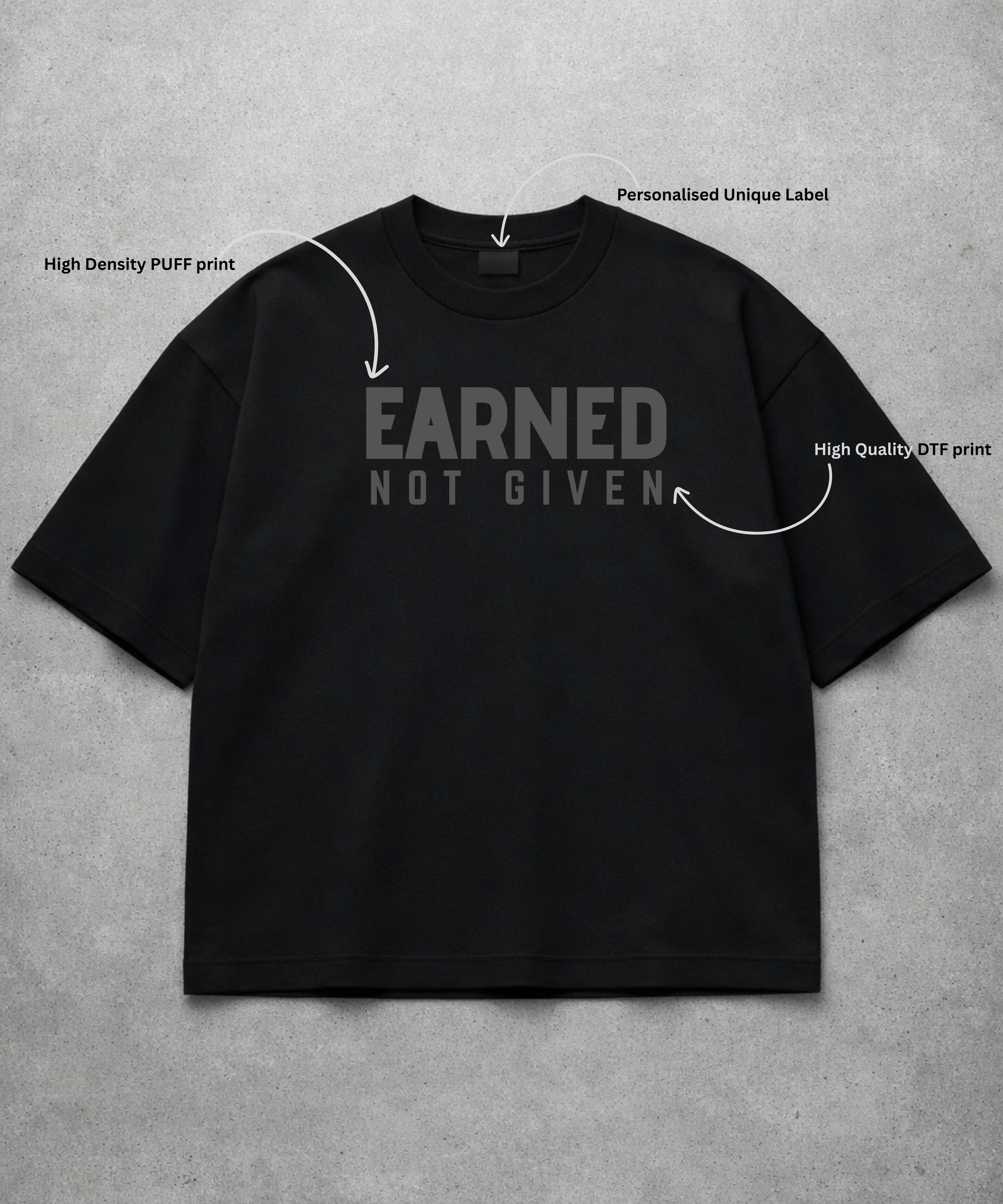 French Terry overused Dropshoulder tshirt